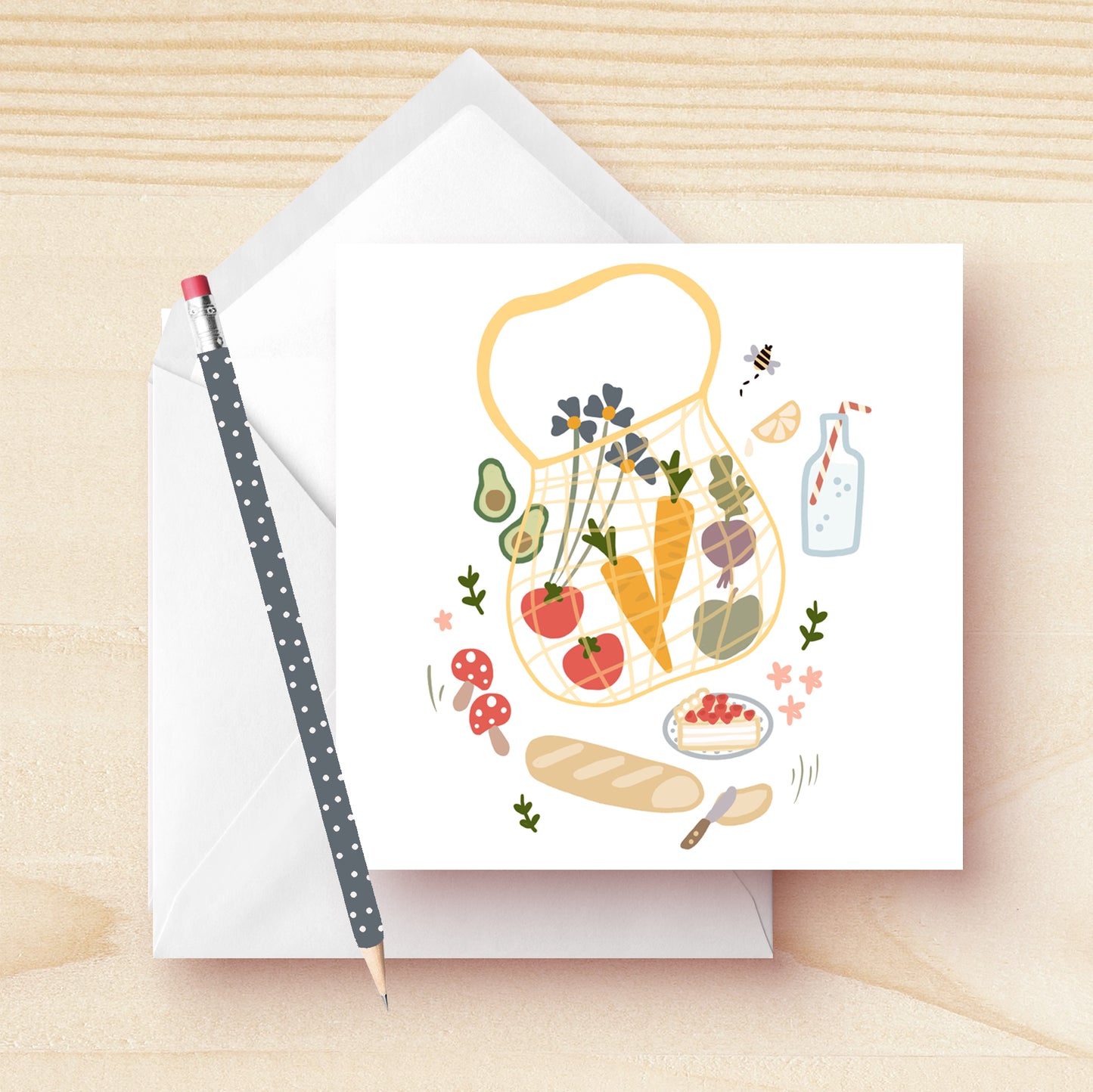 Farmers Markets Blank Card
