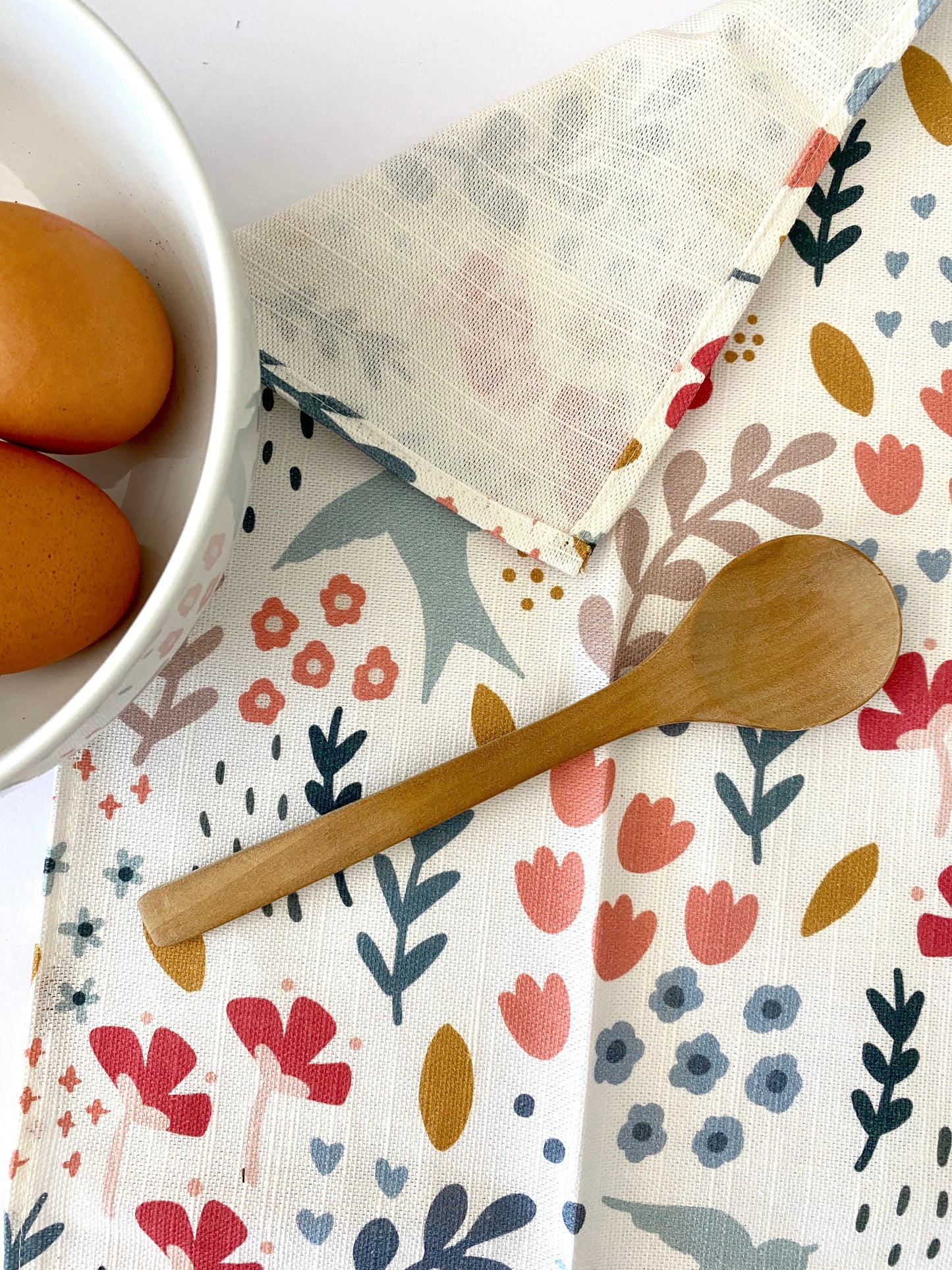 Cotton/Linen Tea Towel 100% Australian Made - Bell Birds