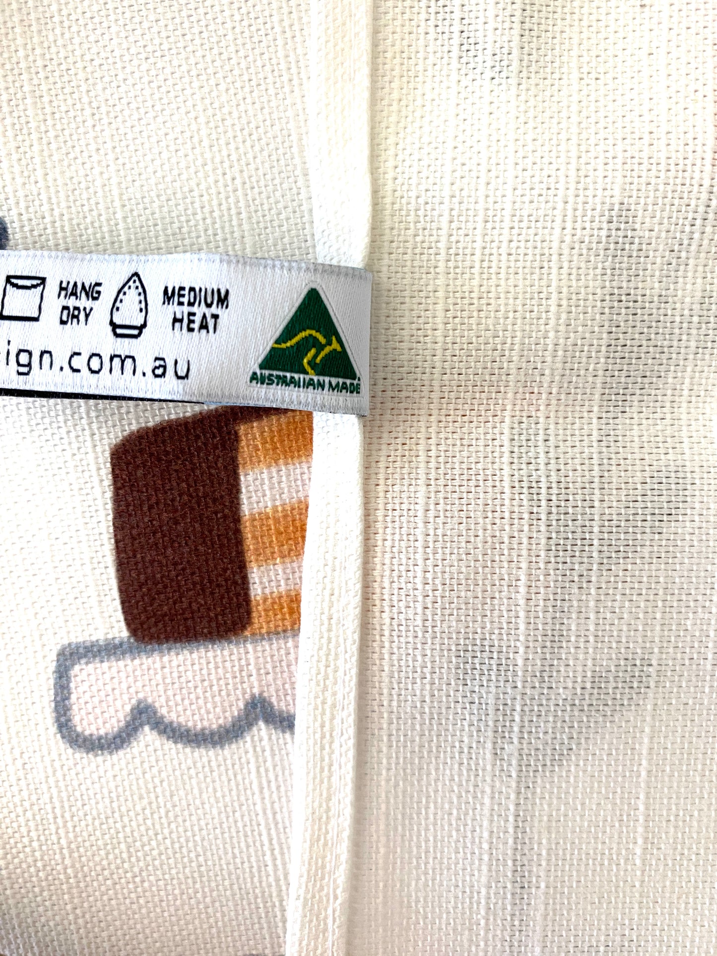 Cotton/Linen Tea Towel 100% Australian Made - Tea and Cake