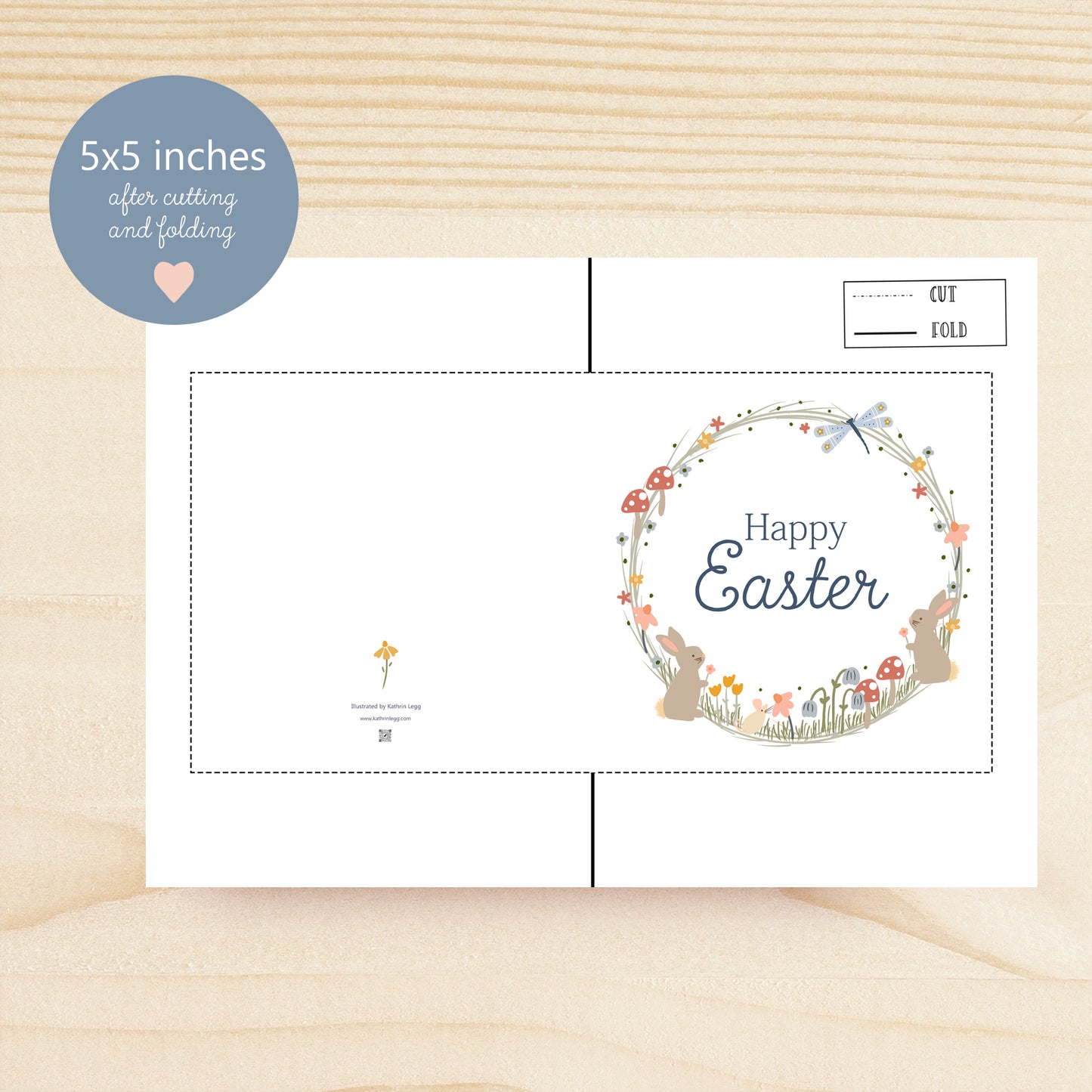 Printable Happy Easter Greeting Card