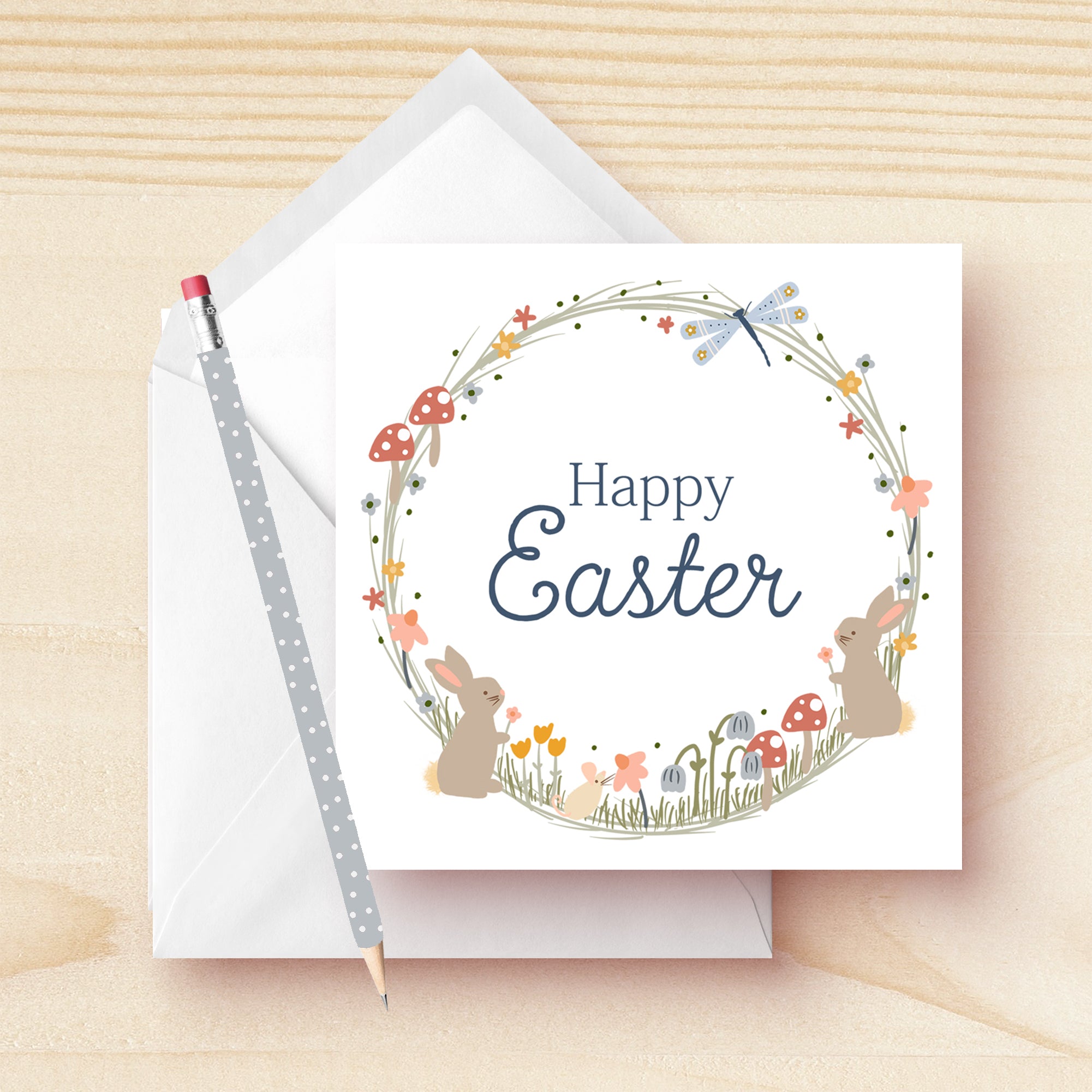 Printable Happy Easter Greeting Card – Kathrin Legg