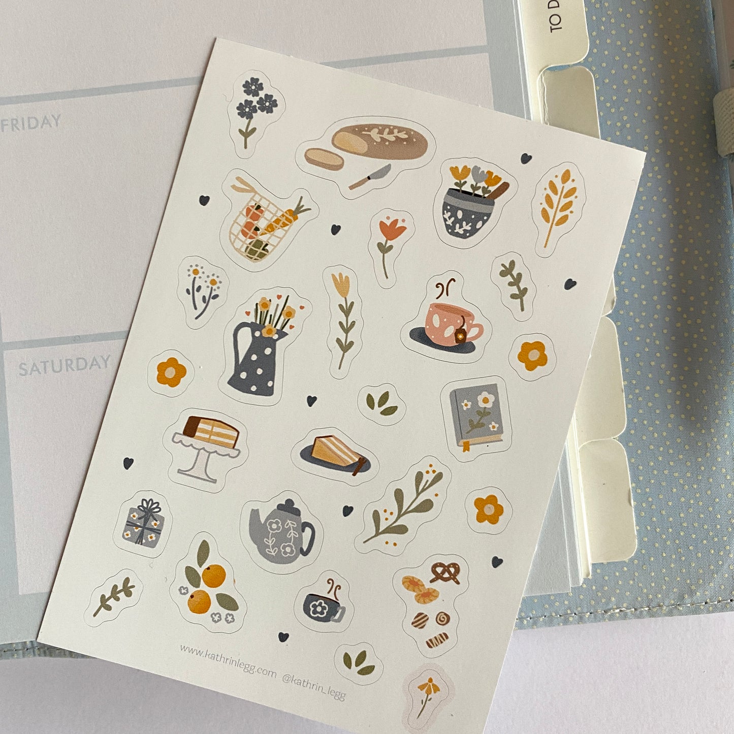 Tea and Cake Sticker Sheet