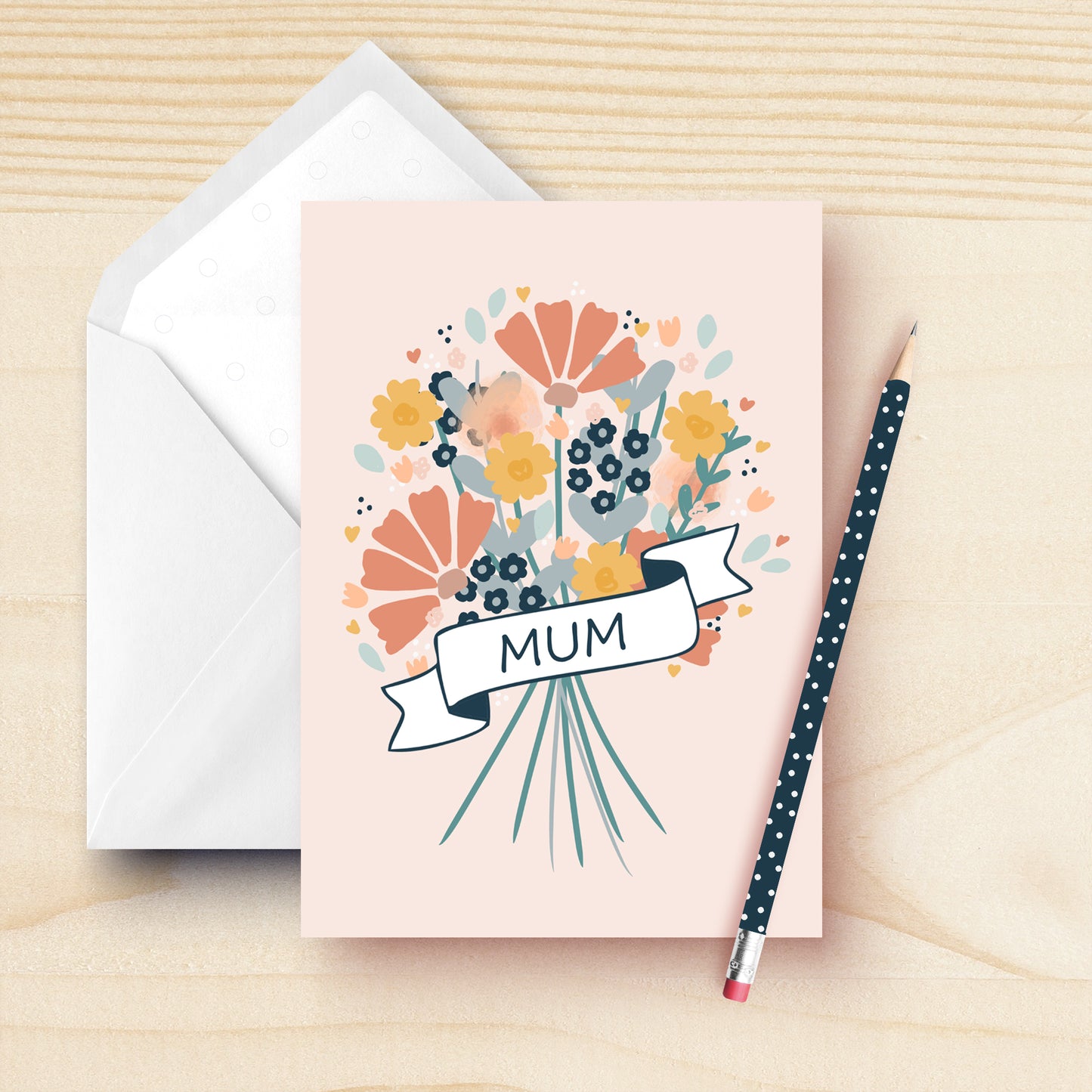 Mum Floral Bouquet Card